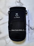 40 ounce/ 1.3 Liter water bottle sleeve insulated cross body carrier with pockets for phone and essentials, built in key chain black