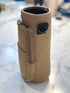 40 ounce/ 1.3 Liter water bottle sleeve insulated cross body carrier with pockets for phone and essentials, built in key chain beige brown